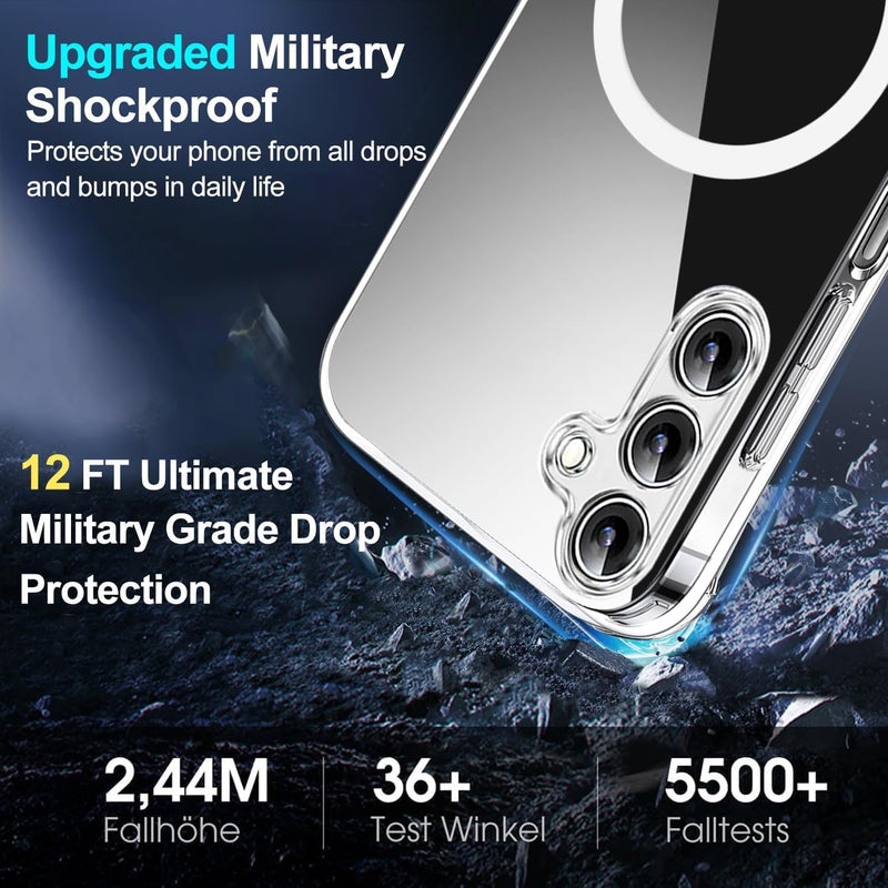 Grabist Phone Case For Samsung Galaxy A16 4G / A16 5G, Crystal Clear Case Compatible with MagSafe, Anti-Yellowing, Shockproof Protective Back Cover (Transparent) - Image 5