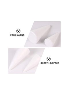 WYBOT 15pcs Craft Foam Cone White Styrofoam Cones Polystyrene Ball Modelling Mould DIY Foam Mold for DIY Crafts Flower Arranging  Tree Table Centerpiece 150mm 110mm 70mm  - Image 5