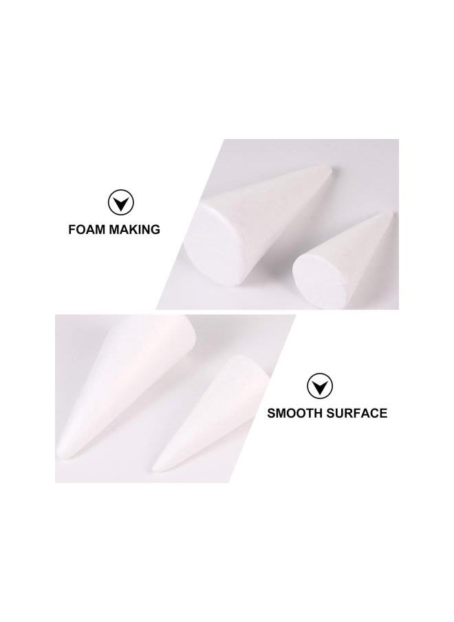 WYBOT - 15pcs Craft Foam Cone White Styrofoam Cones Polystyrene Ball Modelling Mould DIY Foam Mold for DIY Crafts Flower Arranging  Tree Table Centerpiece 150mm 110mm 70mm - Image 1