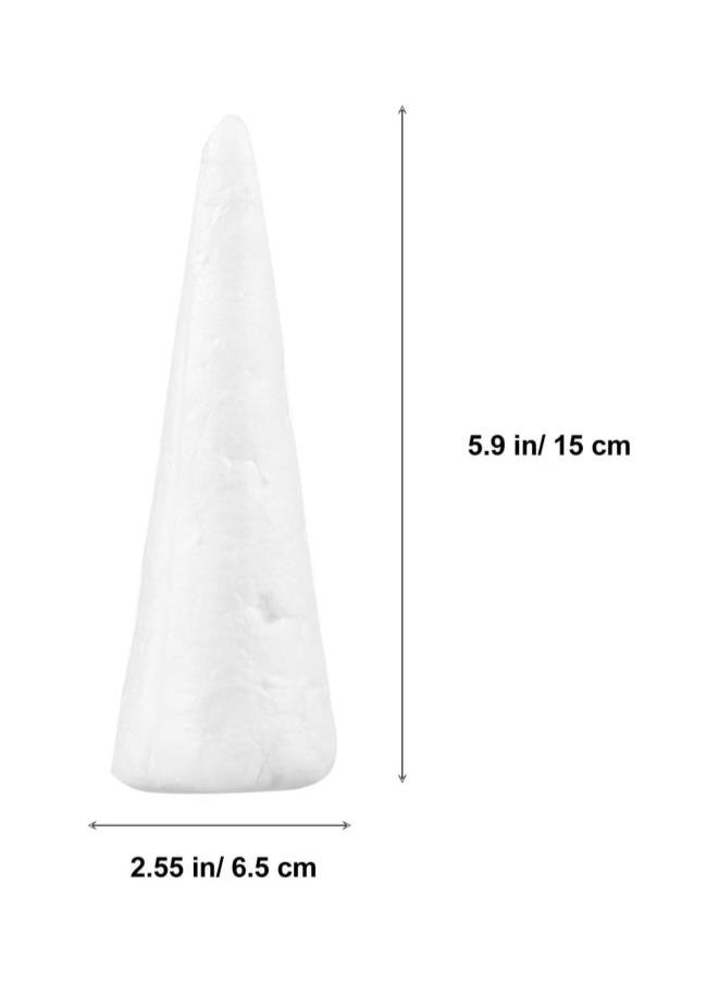 WYBOT - 15pcs Craft Foam Cone White Styrofoam Cones Polystyrene Ball Modelling Mould DIY Foam Mold for DIY Crafts Flower Arranging  Tree Table Centerpiece 150mm 110mm 70mm - Image 1