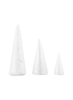 WYBOT 15pcs Craft Foam Cone White Styrofoam Cones Polystyrene Ball Modelling Mould DIY Foam Mold for DIY Crafts Flower Arranging  Tree Table Centerpiece 150mm 110mm 70mm  - Image 1