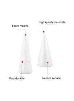 WYBOT 15pcs Craft Foam Cone White Styrofoam Cones Polystyrene Ball Modelling Mould DIY Foam Mold for DIY Crafts Flower Arranging  Tree Table Centerpiece 150mm 110mm 70mm  - Image 2