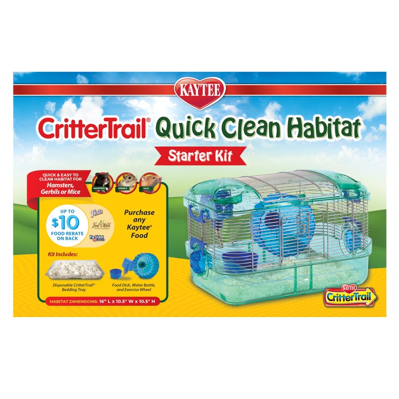Kaytee CritterTrail Quick Clean Habitat for Pet Gerbils, Hamsters or Mice - Image 4