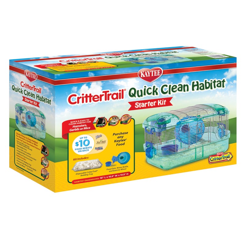 Kaytee CritterTrail Quick Clean Habitat for Pet Gerbils, Hamsters or Mice - Image 1