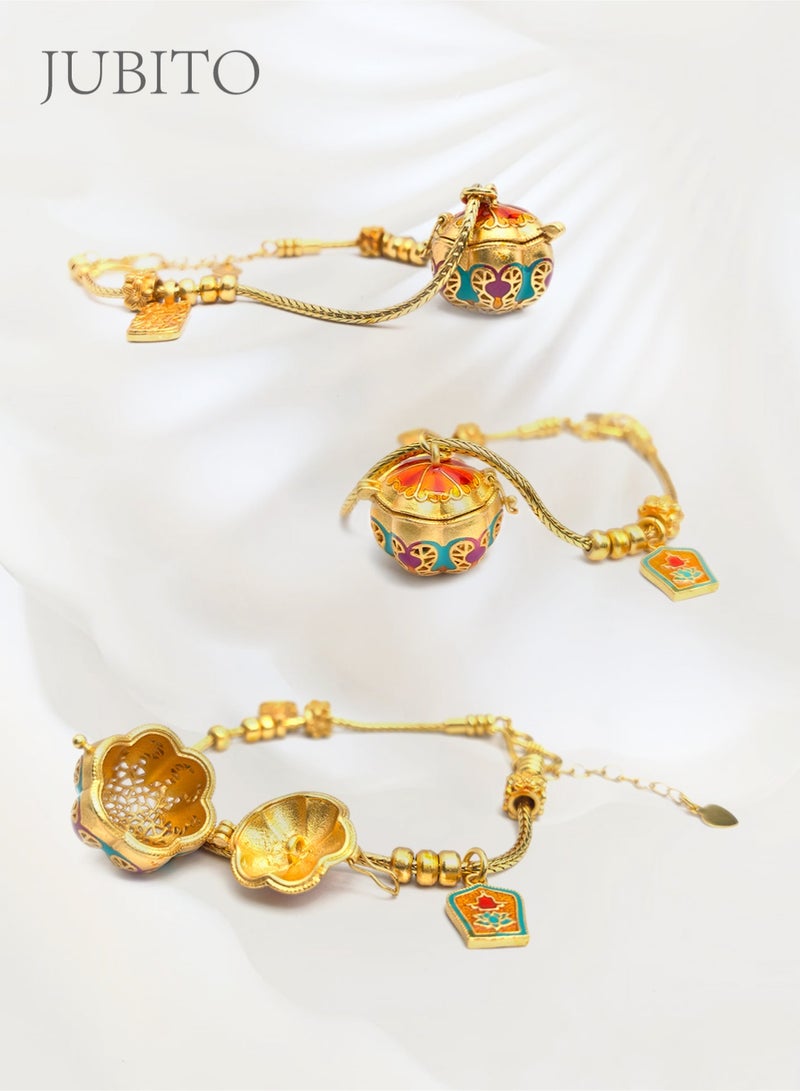 JUBITO openable aromatherapy bead bracelet - gold plated jewelry | luxury gifts - Image 2