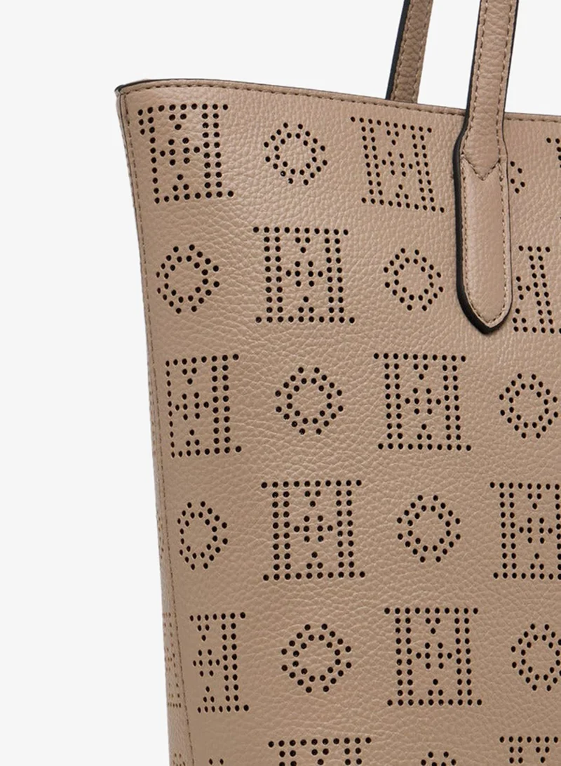 ELLE GREY Laser Cut Tote Bag with Double Handle and Zip Closure for Women | Best Price UAE