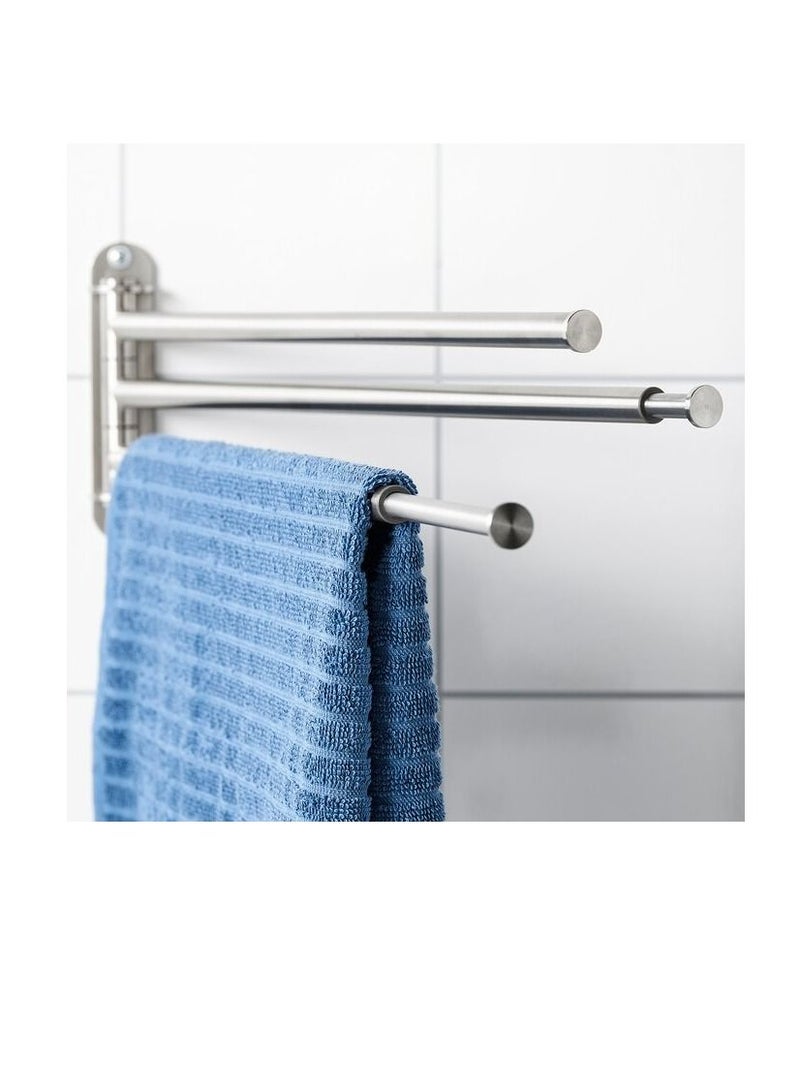 Towel holder 3 bars, stainless steel - Image 3