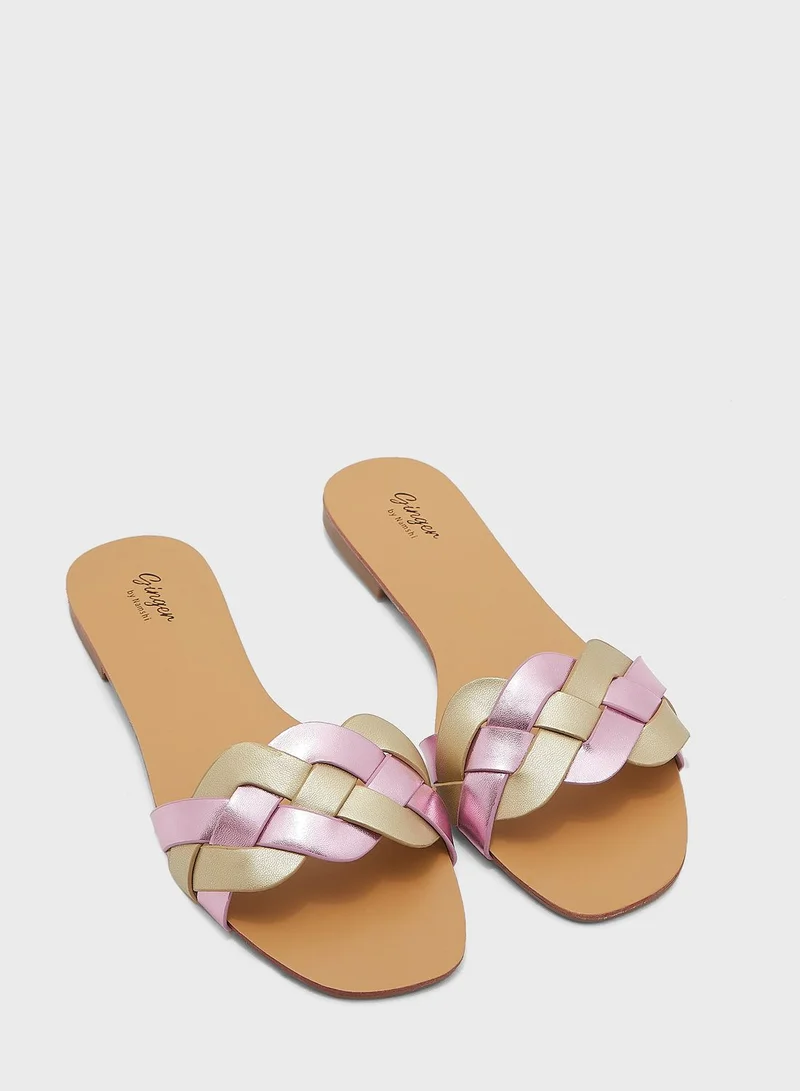 Ginger Plaited Flat Sandal