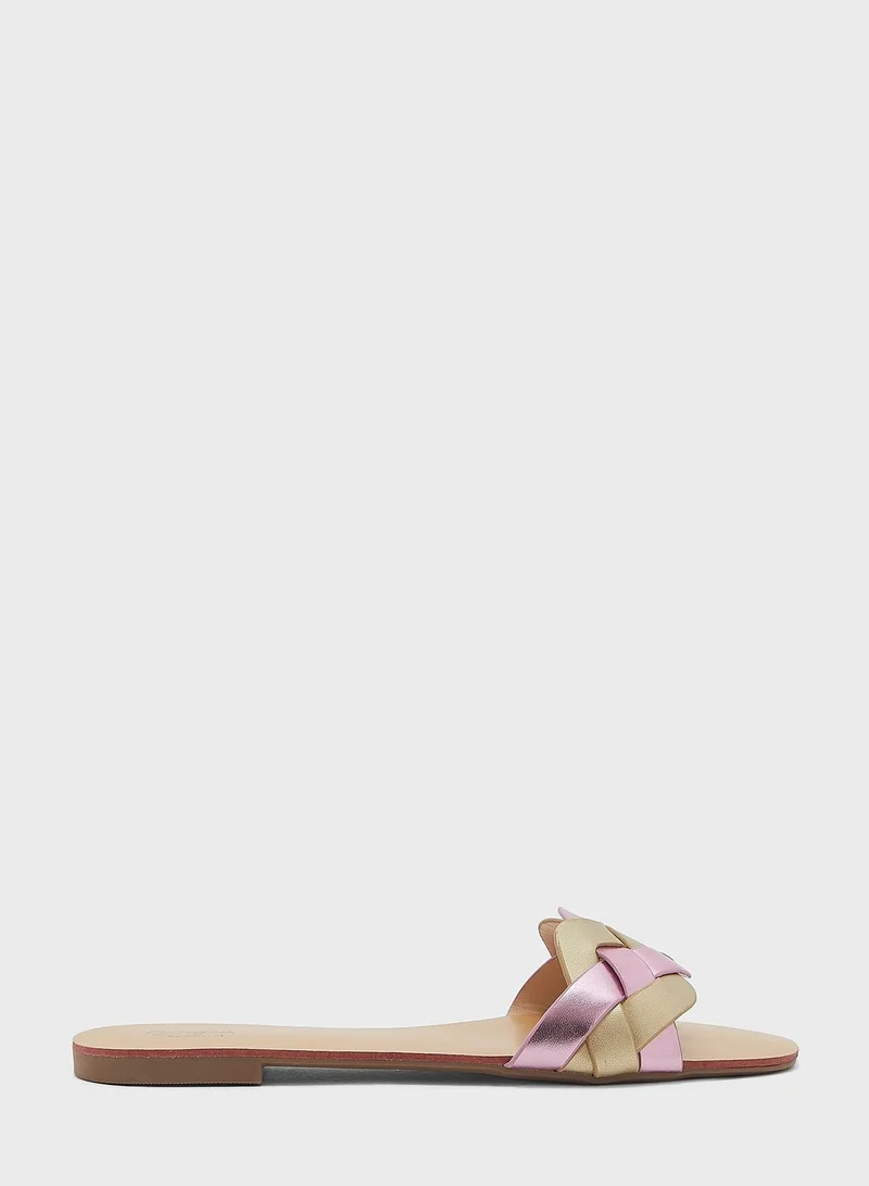 Ginger Plaited Flat Sandal
