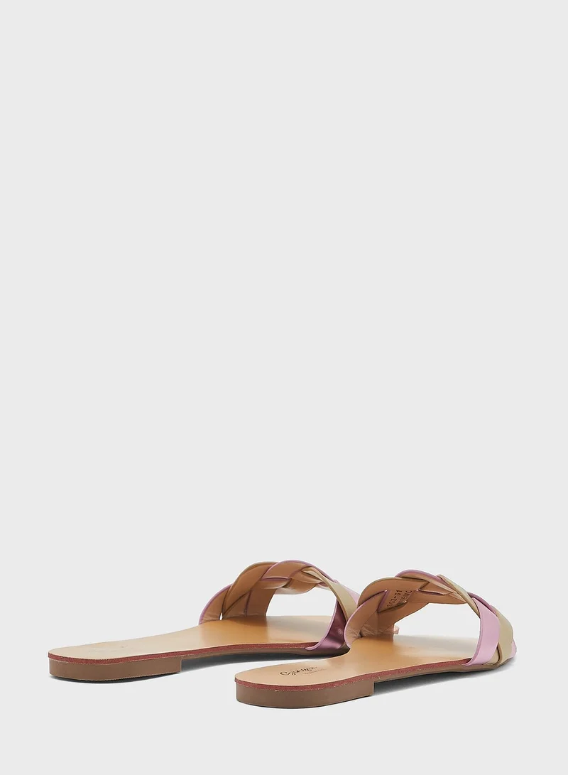 Ginger Plaited Flat Sandal