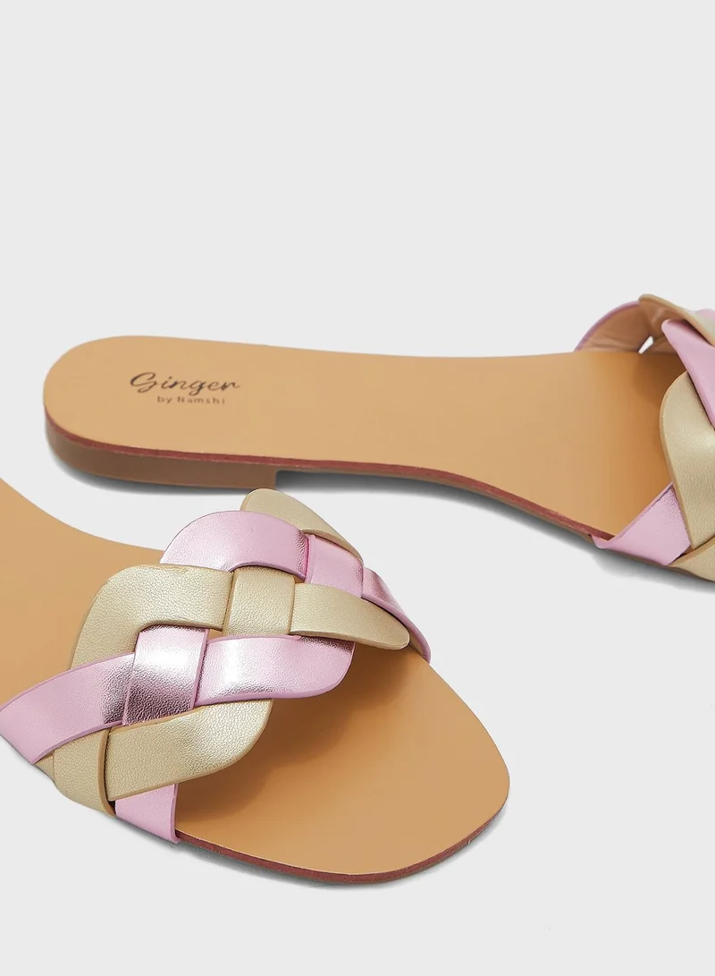 Ginger Plaited Flat Sandal