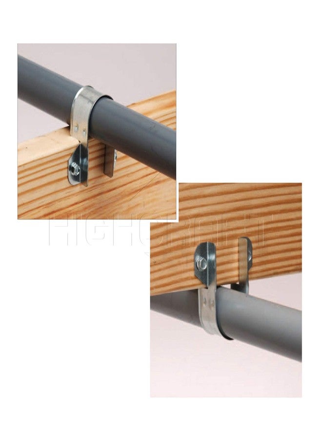 Highcraft DQTN-H114-10 Side Wall Ceiling Mount Vertical Piping Support-Plumbing Extension Bracket-Clamp Strap for Copper, IPS, CPVC, PVC, Galvanized Steel Tubing, 1-1/4 - Image 5