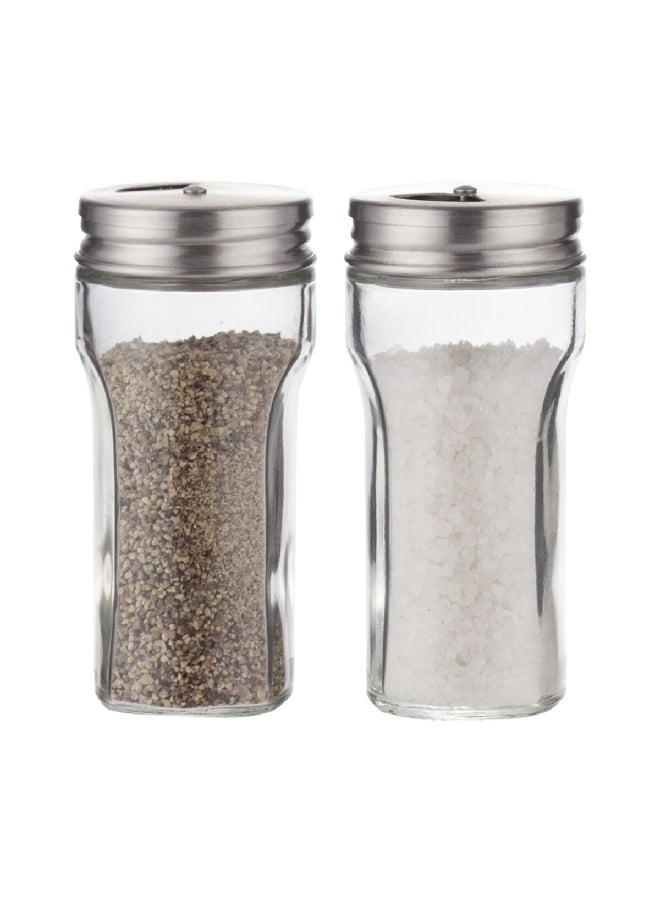 Elemental Kitchen 13-Piece Seasoning Spice Shaker Jar Set with Rack Clear and Silver 80 ml 7885A001- - Image 2