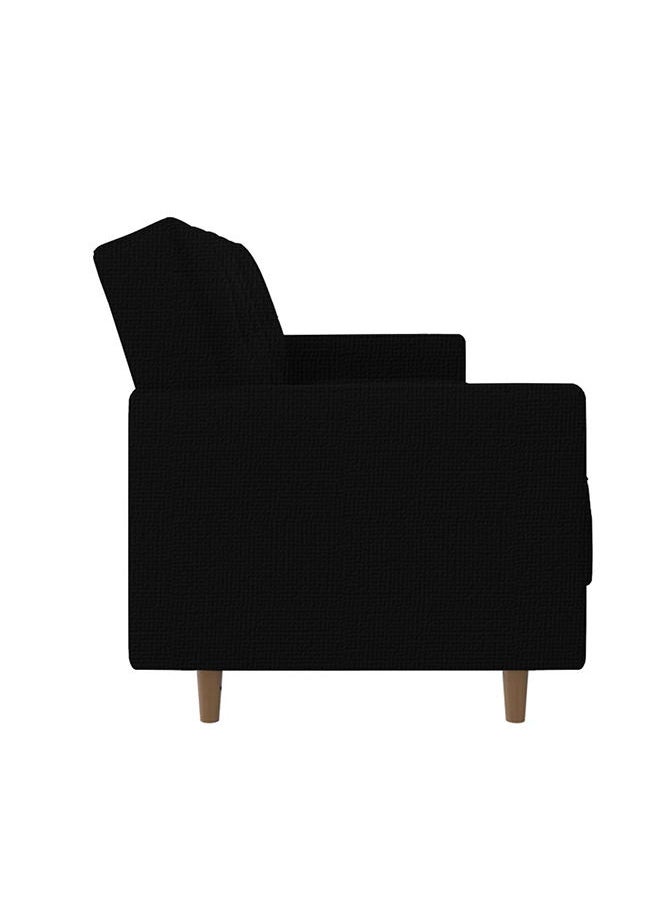 Soufa Dibaj Odessa | 2-Seater Sofa Upholstered In Velvet 193x85x86 cm  - Black - Image 5