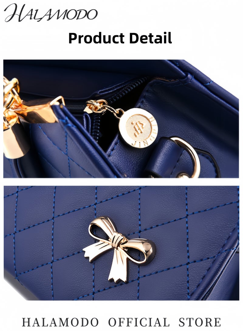 HALAMODO Women‘s Large PU Leather Handbags Purses Classic Top Handle Tote Bag Fashion Satchel Casual Crossbody Bags Shoulder Bags Commuter Bags for Ladies - Image 3