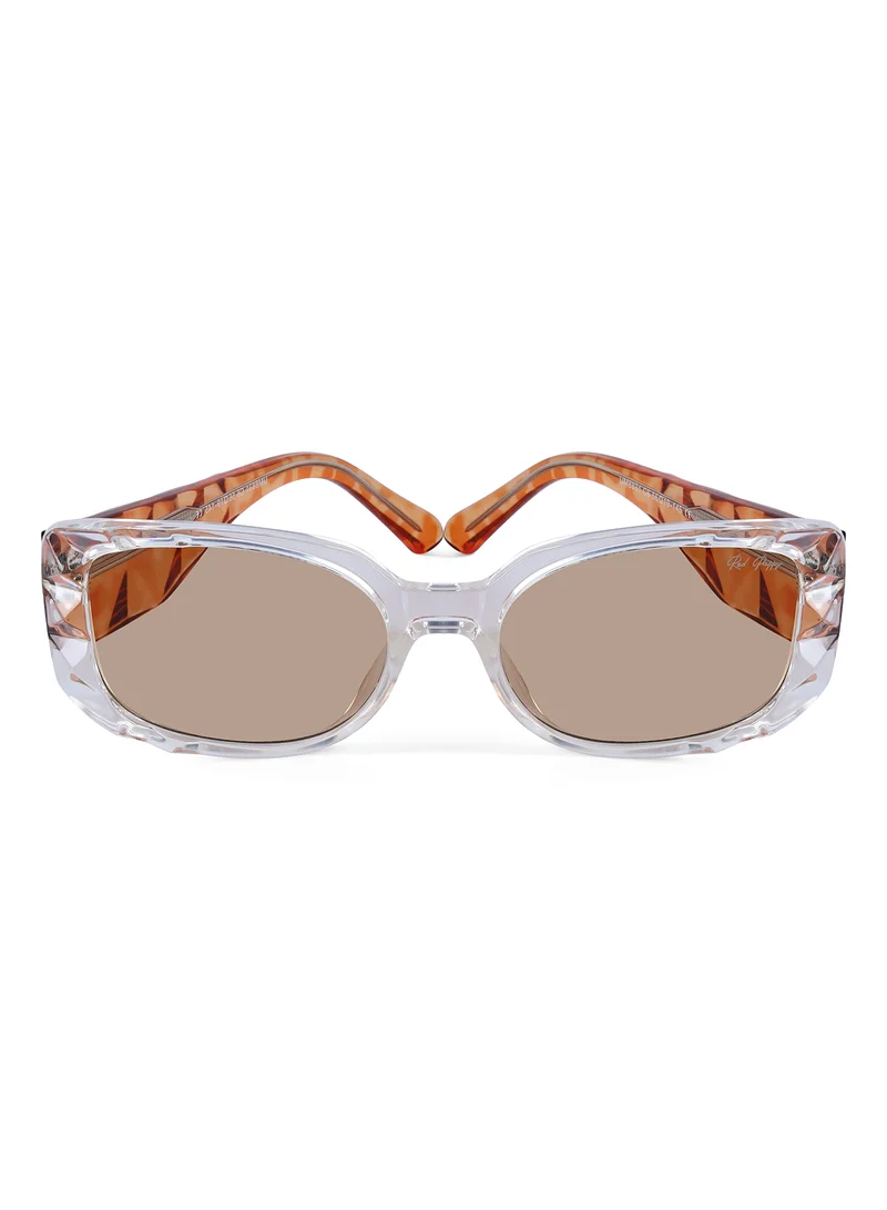 Woggles Red Pappy Aetheris Orange Rectangle Sunglasses