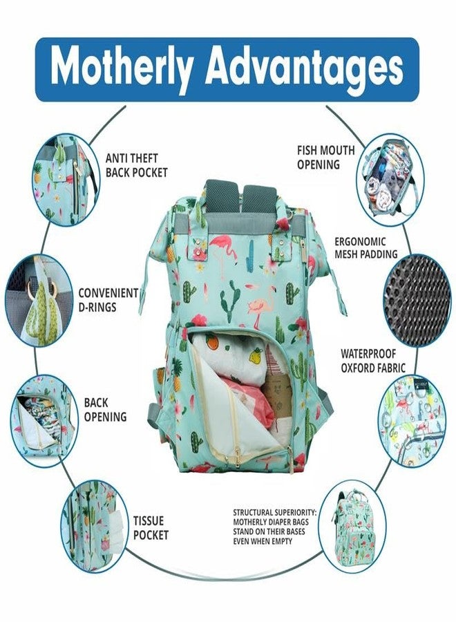 Motherly Elegant Customised Diaper Bag for Mothers for Travel, Maternity Bag for Newborn Baby, Mothers Travelling Bag,Water Resistant Baby Bag with Warranty (Cactus Light Green) - Image 4