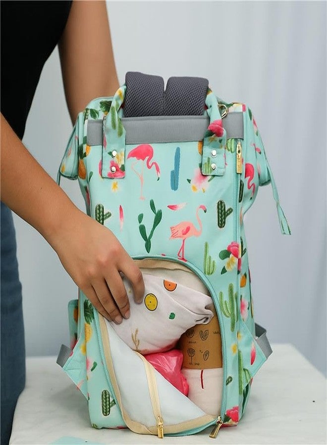 Motherly Elegant Customised Diaper Bag for Mothers for Travel, Maternity Bag for Newborn Baby, Mothers Travelling Bag,Water Resistant Baby Bag with Warranty (Cactus Light Green) - Image 5
