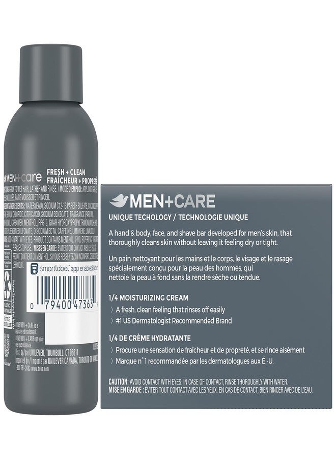 Dove Men+Care Bar Soap and Travel Shampoo Set - Extra Fresh 3-in-1 Cleansing Bar & Fresh + Clean 2-in-1 Shampoo and Conditioner (2 Piece Set) - Image 2