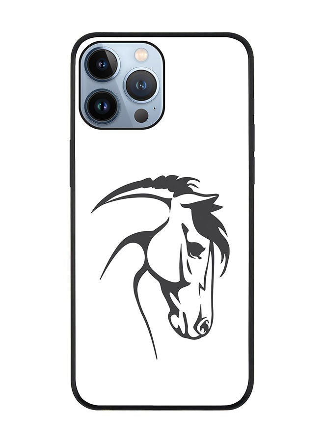 Stylizedd حافظة حواف سوداء متينة لجهاز آبل آيفون 13 برو ماكس - حافظة مرنة من المطاط الناعم مضادة للسقوط - عرب ستاليون - Image 1