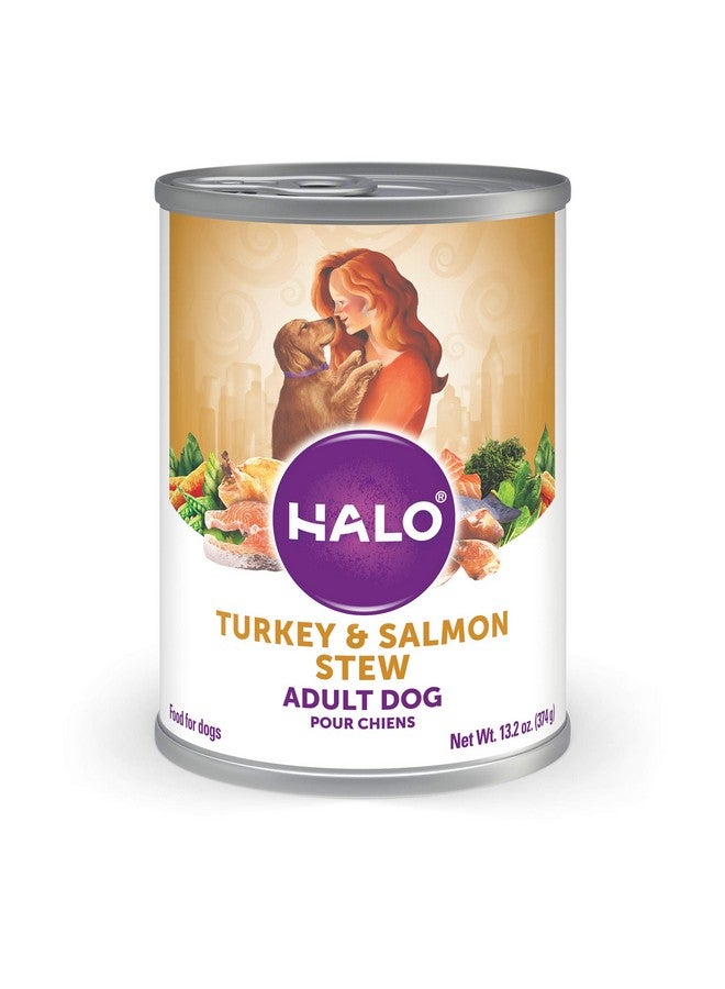 Halo Adult Dog Turkey & Salmon Stew 13.2 Oz Can (Pack Of 6) - Image 1