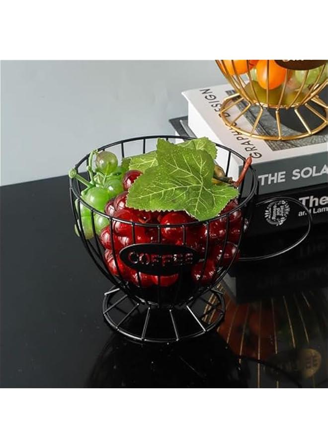 HOOKOR Coffee Pod Holders for Counter，K Cup Holders for Counter，Coffee Pods Storage Organizer，Large Capacity Black Wire K Cup Storage- Modern Coffee Basket Decor for Kitchen Countertop - Image 4