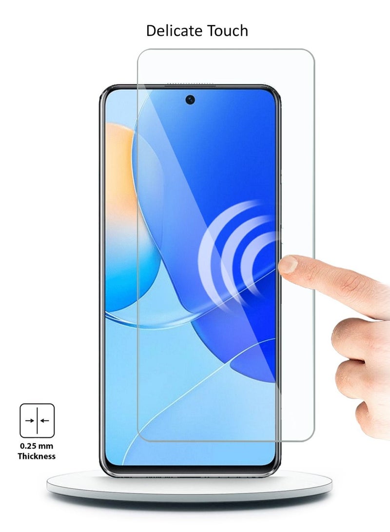 Techie واقي شاشة من الزجاج المقوى عالي الدقة بتقنية Techie مضاد للانعكاس ومضاد للفقاعات 9H Hardness لهاتف Huawei Nova 9 SE - Image 2