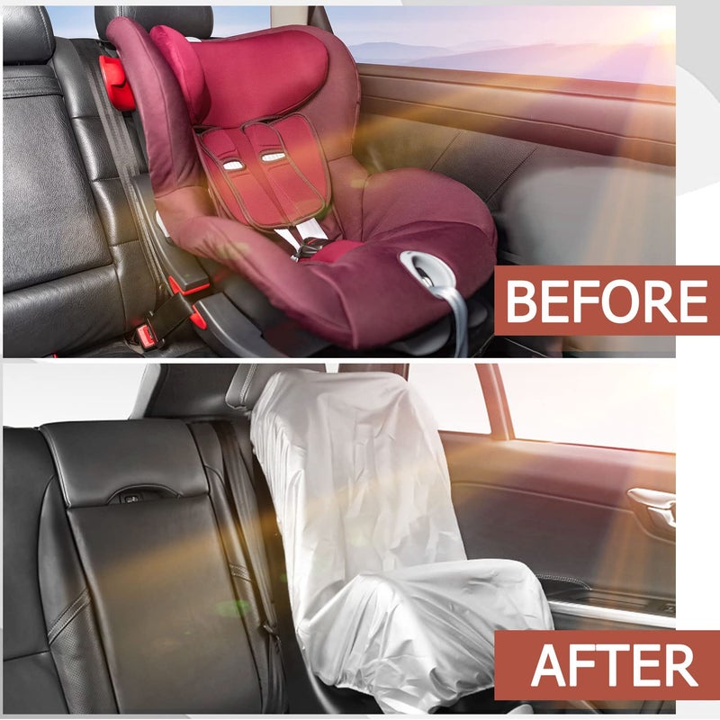 Aohcae Car Seat Sun Shade Cover Infant Car Seats Heat Protector Keeps Your Toddler Baby Seat at a Cool Temperature Covers and Blocks Out Heat  Sun Reflective Baby Seat Covers for Car Seats - Image 4