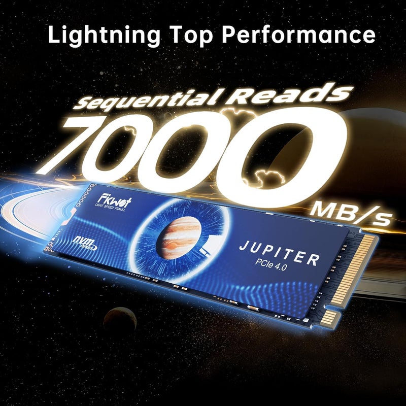 FX991 M.2 SSD 4TB NVMe SSD 2280 PCIe Gen 4x4, Up to 7100MB/s, Internal Solid State Drive for PS5 Laptop Desktop 3D QLC NAND - Image 2