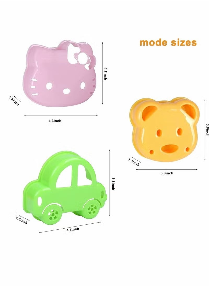 Generic - 3 Pack Bear Shape Sandwich Cutter and Sealer, Uncrustable Sandwich Maker, Cut and Seal, Lunchbox and Bento Box - Image 1