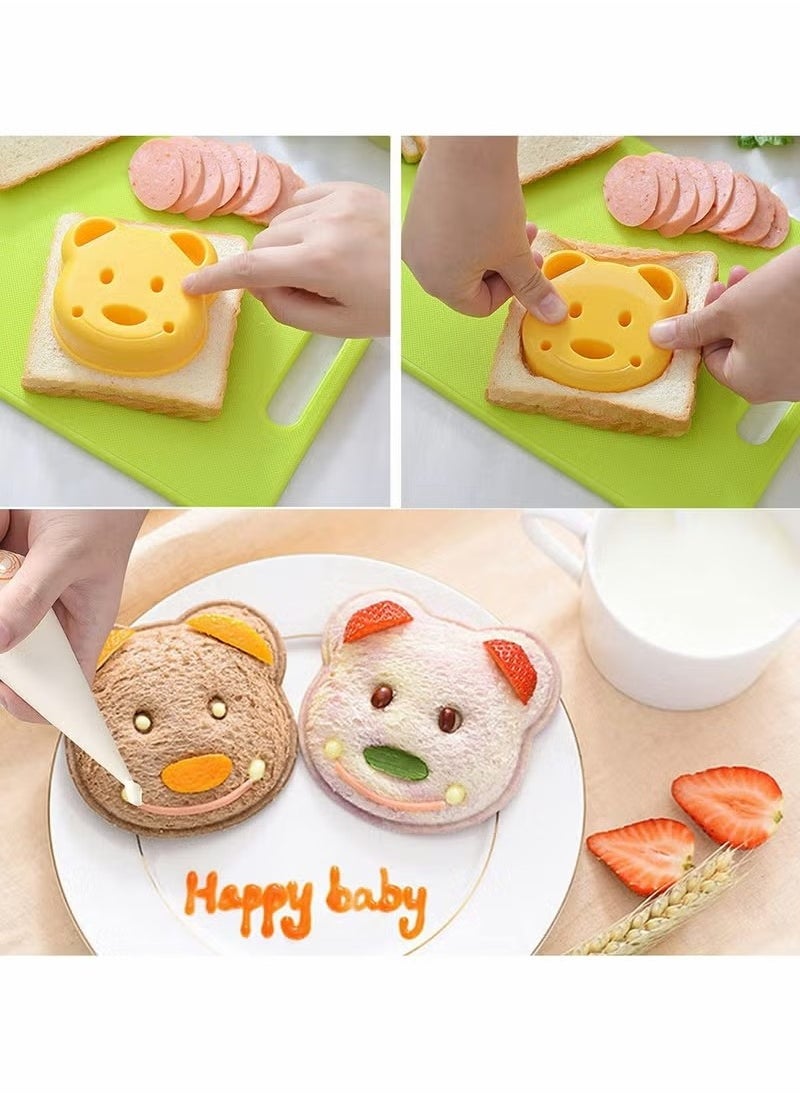 Generic - 3 Pack Bear Shape Sandwich Cutter and Sealer, Uncrustable Sandwich Maker, Cut and Seal, Lunchbox and Bento Box - Image 1