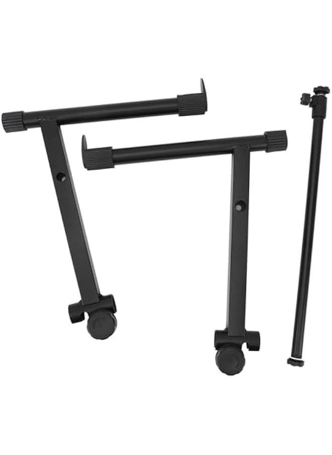 Generic - L Shaped Keyboard Stand Extension Adapter, 2-Tier Electronic Piano Rack with Adjustable Width from 42-75cm, Ideal for Music Enthusiasts and Performers - Image 1