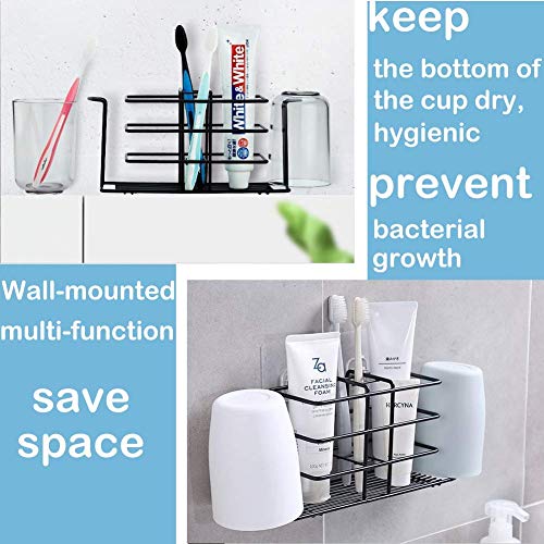 Zurato Upgraded Stainless Steel Toothbrush Holder Wall Mounted Toothpaste Holder Bathroom Storage Rack Organizer, Kitchen Storage Shelf Rack Organizer Bathroom Shelf - Image 4