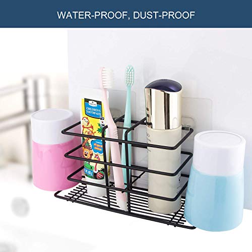 Zurato Upgraded Stainless Steel Toothbrush Holder Wall Mounted Toothpaste Holder Bathroom Storage Rack Organizer, Kitchen Storage Shelf Rack Organizer Bathroom Shelf - Image 3