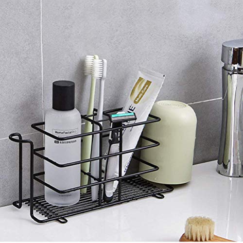 Zurato Upgraded Stainless Steel Toothbrush Holder Wall Mounted Toothpaste Holder Bathroom Storage Rack Organizer, Kitchen Storage Shelf Rack Organizer Bathroom Shelf - Image 1