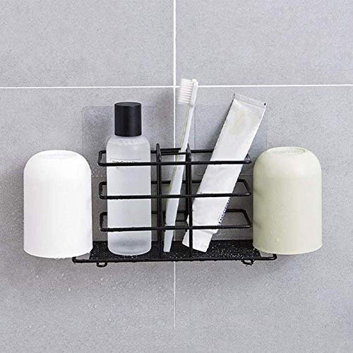 Zurato Upgraded Stainless Steel Toothbrush Holder Wall Mounted Toothpaste Holder Bathroom Storage Rack Organizer, Kitchen Storage Shelf Rack Organizer Bathroom Shelf - Image 5