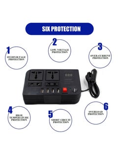 BYGD 200W Car Power Inverter,DC 12V to 110V AC Converter,DC 24V To 220V AC Converter With 1 Socket Cigarette Lighter Adapter And 3 USB Ports Charger Adapter,Car Accessories  - Image 3