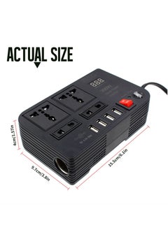 BYGD 200W Car Power Inverter,DC 12V to 110V AC Converter,DC 24V To 220V AC Converter With 1 Socket Cigarette Lighter Adapter And 3 USB Ports Charger Adapter,Car Accessories  - Image 2
