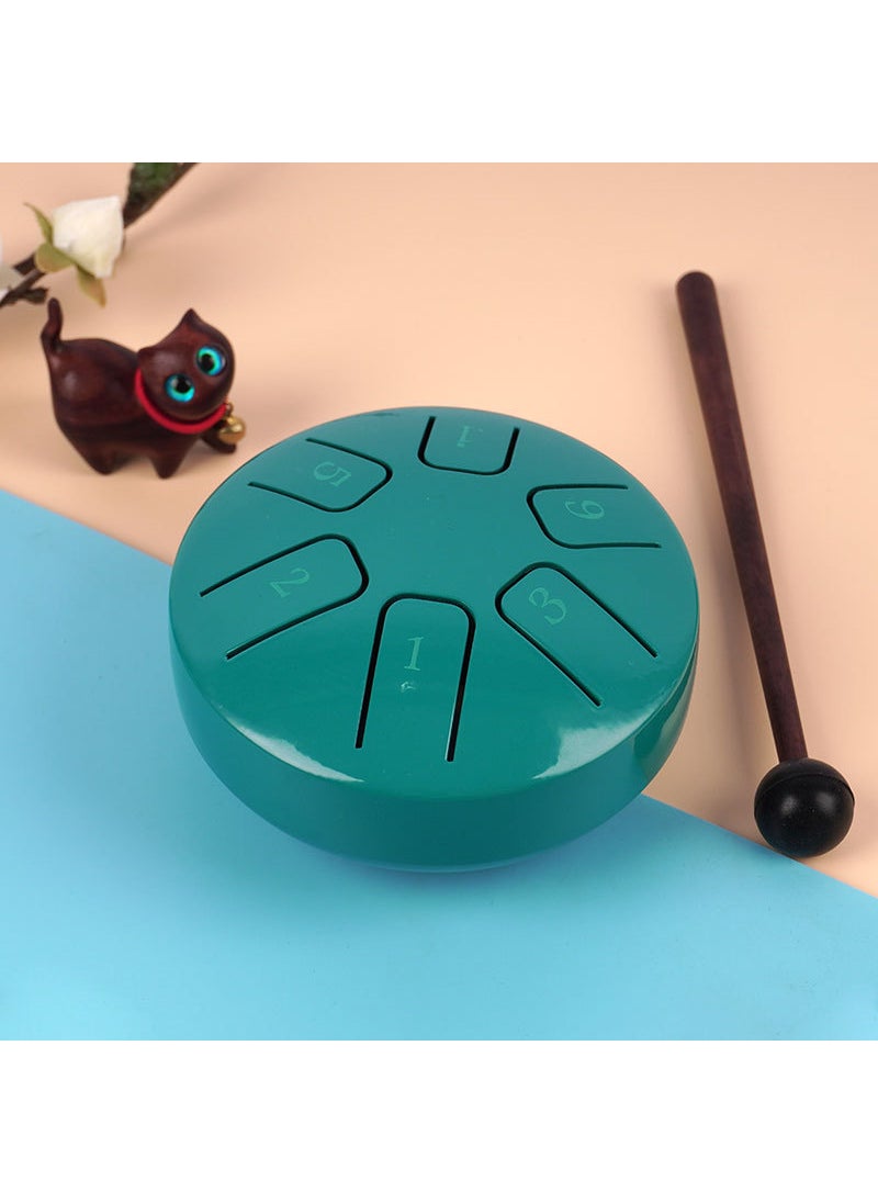 Generic Mini Ethereal Drum 3.8 6-Tone Childrens Musical Toy Lake Blue 