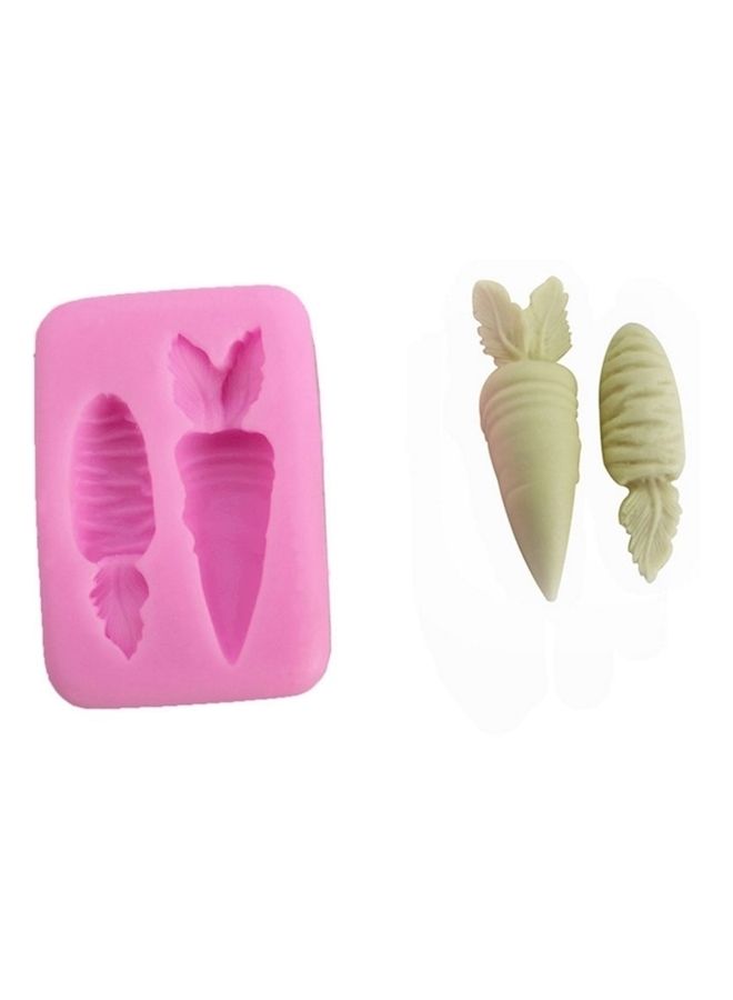 NIBEMINENT 2-Cavity Decorative Sweet Carrot Mould Pink  - Image 2