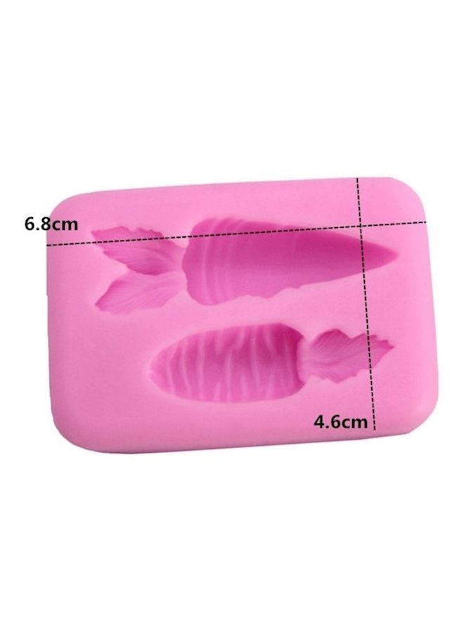 NIBEMINENT 2-Cavity Decorative Sweet Carrot Mould Pink  - Image 3