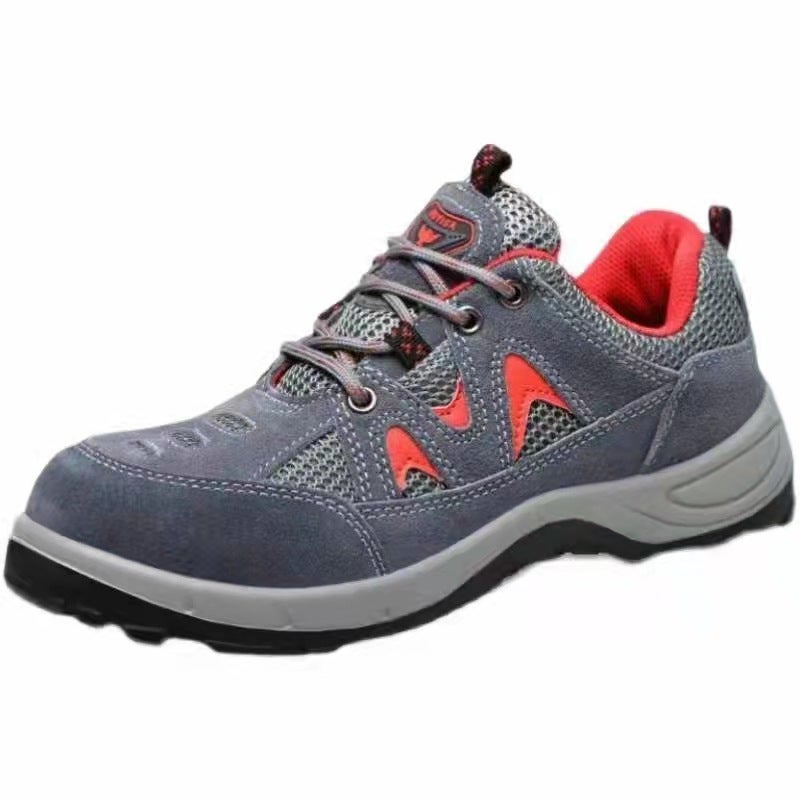 Four Seasons Solid Sole Anti-Smashing And Anti-Piercing Low-Side Breathable Cowhide Labor Protection Shoes Steel Toe Construction Site Safety Work Shoes - Image 2