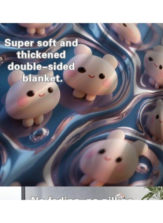 عام بطانية رقيقة من الفانيلا (حرارة ومريحة، ومناسبة للنوم واستخدام اللعبة والغبار والرمل) 150 سم * 200 سم - 230 - Image 5