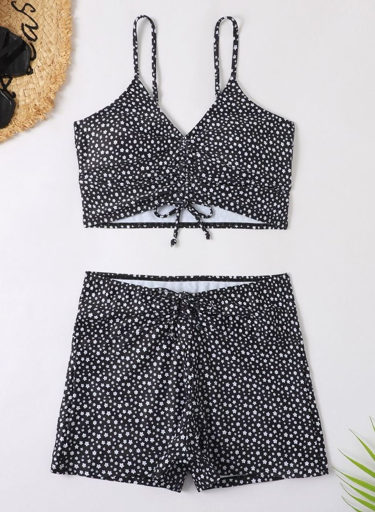 Loquat 2 Piece Boxer Swimsuit Beach Bikini - Image 1