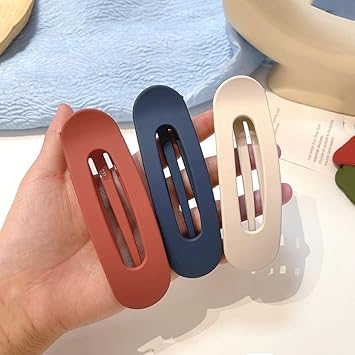 UPSTORE 5Pcs Large Flat Claw Clips Alligator Hair Clips for Styling Sectioning Nonslip Side Duck Bill Hair Clips Matte Finish Hair Barrettes Hair Accessories for Women Girls Radnom color - Image 4