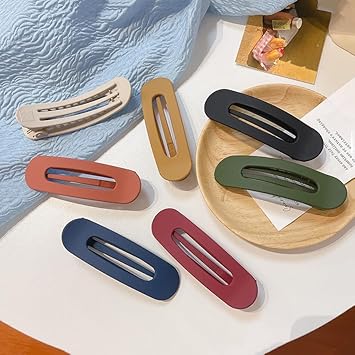 UPSTORE 5Pcs Large Flat Claw Clips Alligator Hair Clips for Styling Sectioning Nonslip Side Duck Bill Hair Clips Matte Finish Hair Barrettes Hair Accessories for Women Girls Radnom color - Image 3