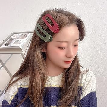 UPSTORE 5Pcs Large Flat Claw Clips Alligator Hair Clips for Styling Sectioning Nonslip Side Duck Bill Hair Clips Matte Finish Hair Barrettes Hair Accessories for Women Girls Radnom color - Image 5