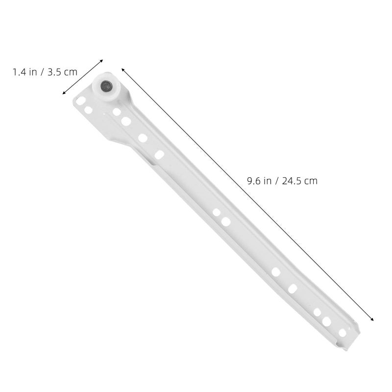 2 Pairs 10 Inch Cabinet Drawer Slides Metal Roller Rails Smooth Quiet - Image 3