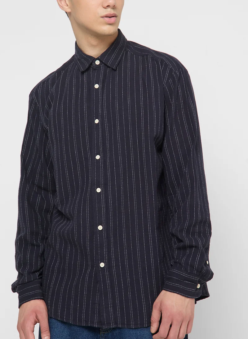 JACK & JONES Jorjames Split Stripe Regular Fit Shirt