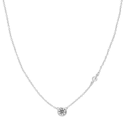 Silpada 'Marvel' Cubic Zirconia Necklace in Sterling Silver, 16" + 2" - Image 1